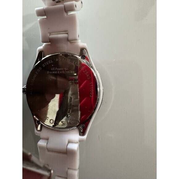 Sparkling Women's Fossil ES-2540 Triple Dial Watch‎ Wr50 Stylish Needs Battery - Picture 5 of 6